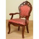 Dining chair with armrests louis baroque rococo
