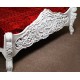 White Rococo Baroque Bed 140x200 cm