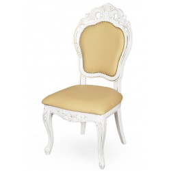 Dining chair louis baroque white