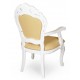 Dining chair with armrests louis baroque
