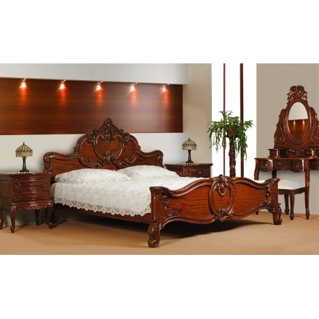 Rococo baroque bed 140x200 cm