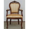 Dining chair with armrests louis baroque