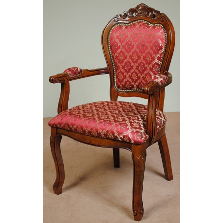 Dining chair with armrests louis baroque