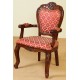 Dining chair with armrests louis baroque