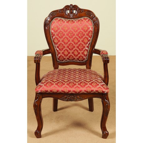 Dining chair with armrests louis baroque