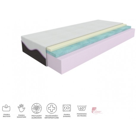 Memory foam mattress 80x200 cm Sembella Modulia Bultex