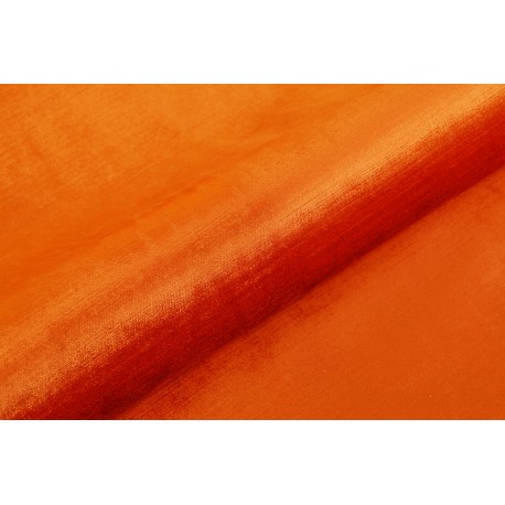 Richard Tangerine velvet fabric