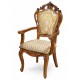 Dining chair with armrests louis baroque rococo