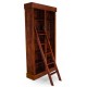 Colonial bookcase library with ladder