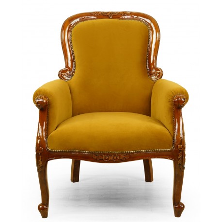 Armchair XXL louis Chesterfield velvet fabric