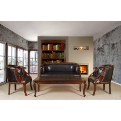 Schwan Sofagarnitur Sofa + 2 Sessele empire