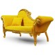 Chaise Lounge Golden Louis Style Tufted Chesterfield Sofa
