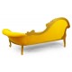 Goldener Chaiselongue Louis-Stil Chesterfield Sofa