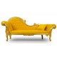 Chaise Lounge Golden Louis Style Tufted Chesterfield Sofa