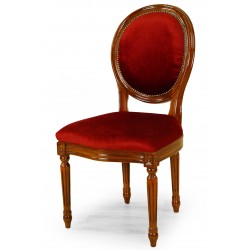 Louis-Stil Medaillonstuhl mit Schnitzereien