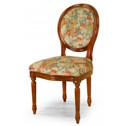 Louis-Stil Medaillonstuhl mit Schnitzereien