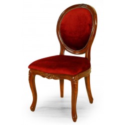 Louis-Stil Medaillonstuhl mit Schnitzereien