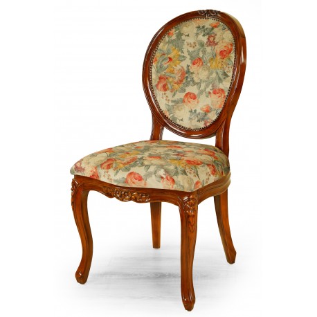 Medallion Chair Louis-Style Carved